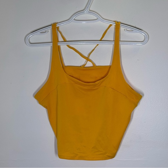 Gymshark | Mustard Camisole Lightweight Strappy Crop Top - Picture 2 of 6
